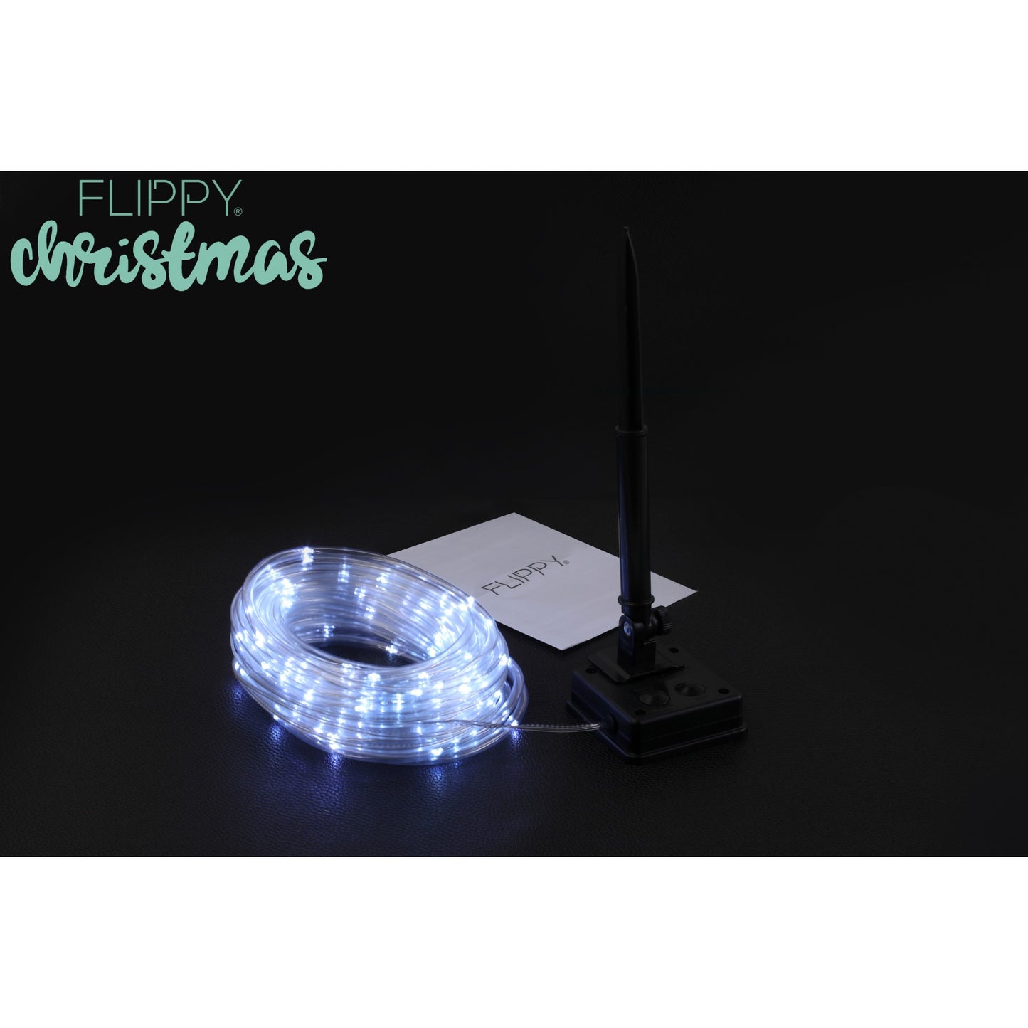 Instalatie luminoasa de Craciun tip furtun luminos, 300 LED-uri, 32 metri lungime, 8 programe, 2 metri prelungitor, sarma din cupru, incarcare solara, alb rece, Klevo