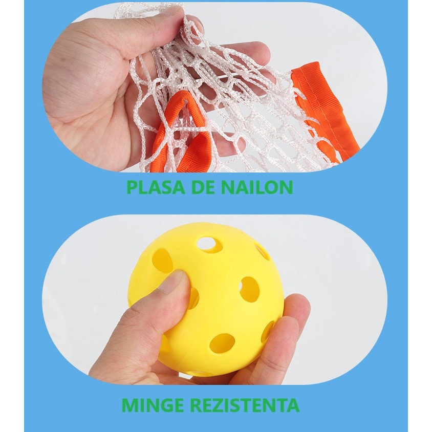 Joc Spikeball, Klevo, Joc in 2, pentru Plaja, Parcuri, Interior, 2 Plase, 2 Mingi, Multicolor