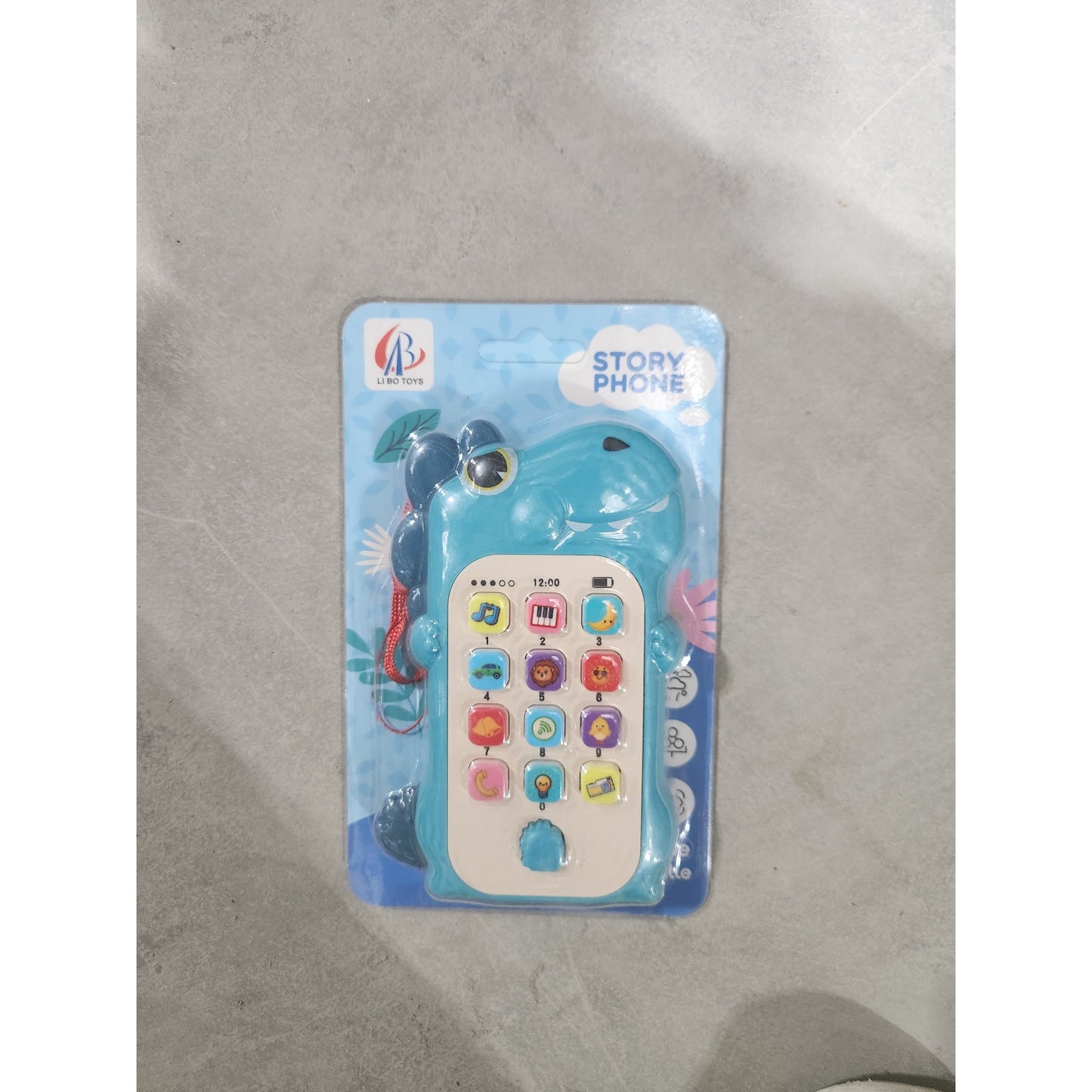 Jucarie Interactiva, Klevo, Telefon Inteligent, Model Dinozaur, Functii Educative, Muzicale si Voce, 4-6 ani, 19 x 11.5 cm, din Plastic, Albastru
