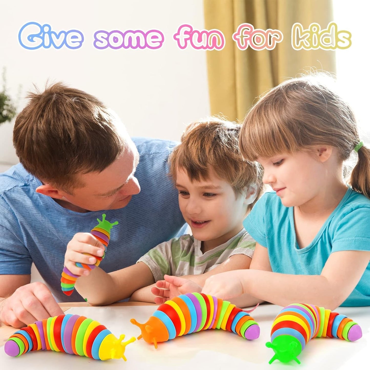 Jucarie Senzoriala Antistres, Klevo, Fidget Toys, Omida Curcubeu, 18.6 cm, Functie de Luminat, +3 Ani, Multicolor