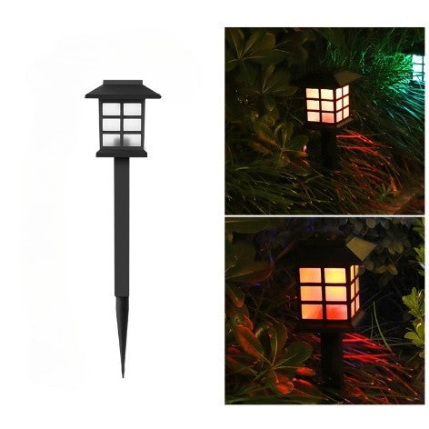Lampa solara Led pentru gradina, Tip felinar, Klevo, Rosu