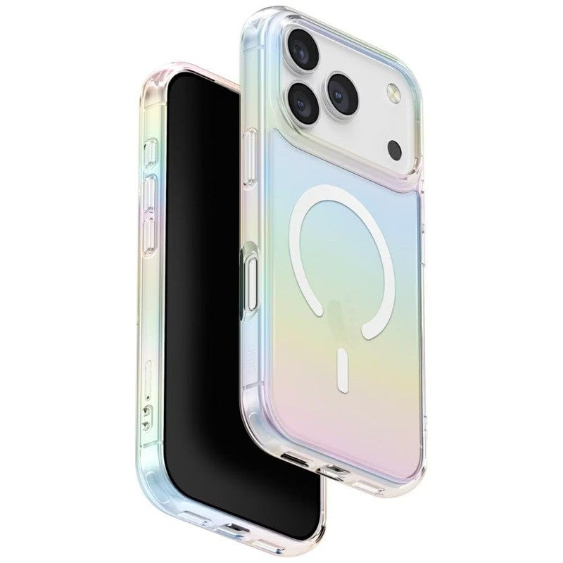Husa Telefon, Klevo, Compatibila iPhone 17 Pro Max, Model Cameleon, Magsafe, Schimbare Gradient de Culoare din Unghiuri Diferite, Multicolor