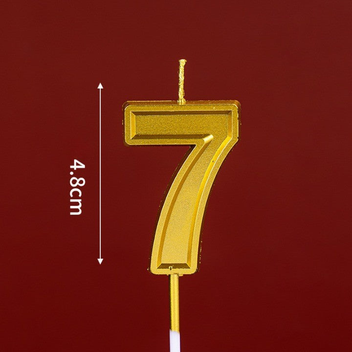 Lumanare pentru Tort Cifra 7, Klevo, 4.8 cm, Aniversare, Aurie