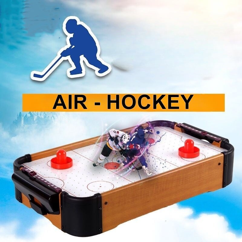 Masa Air-Hockey Klevo, 51 x 31.5 x 9.5 cm, bara pentru punctaj, material ABS, maro