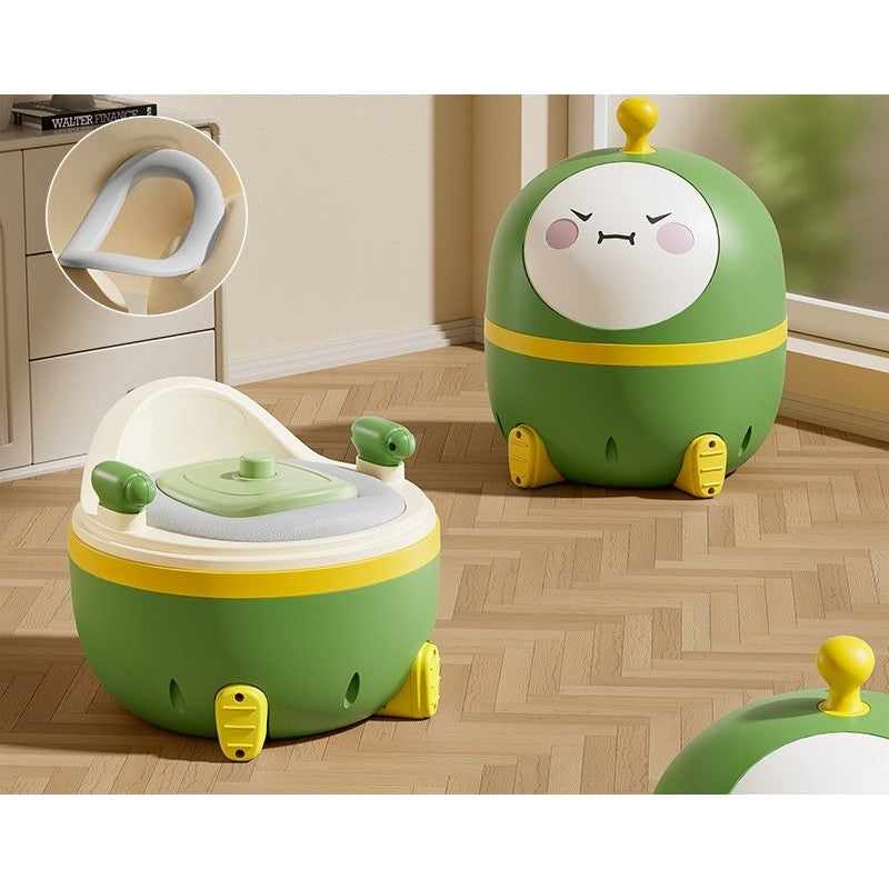 Olita 2in1, Klevo, Model Ou, cu Reductor WC, din Plastic, cu Muzica si Lumini, 29 x 29 x 22 cm, Verde