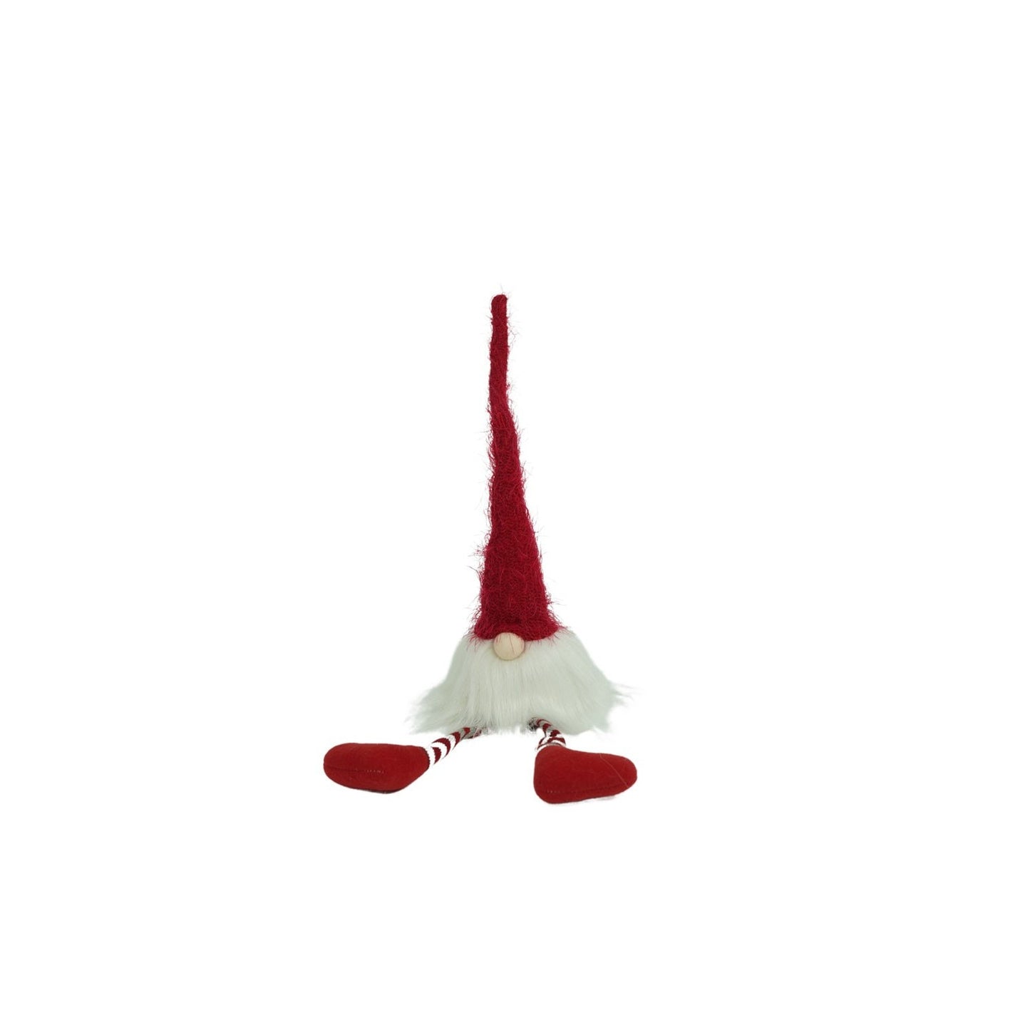 Ornament de Craciun spiridus, Klevo, alb/rosu, textil, 52 cm