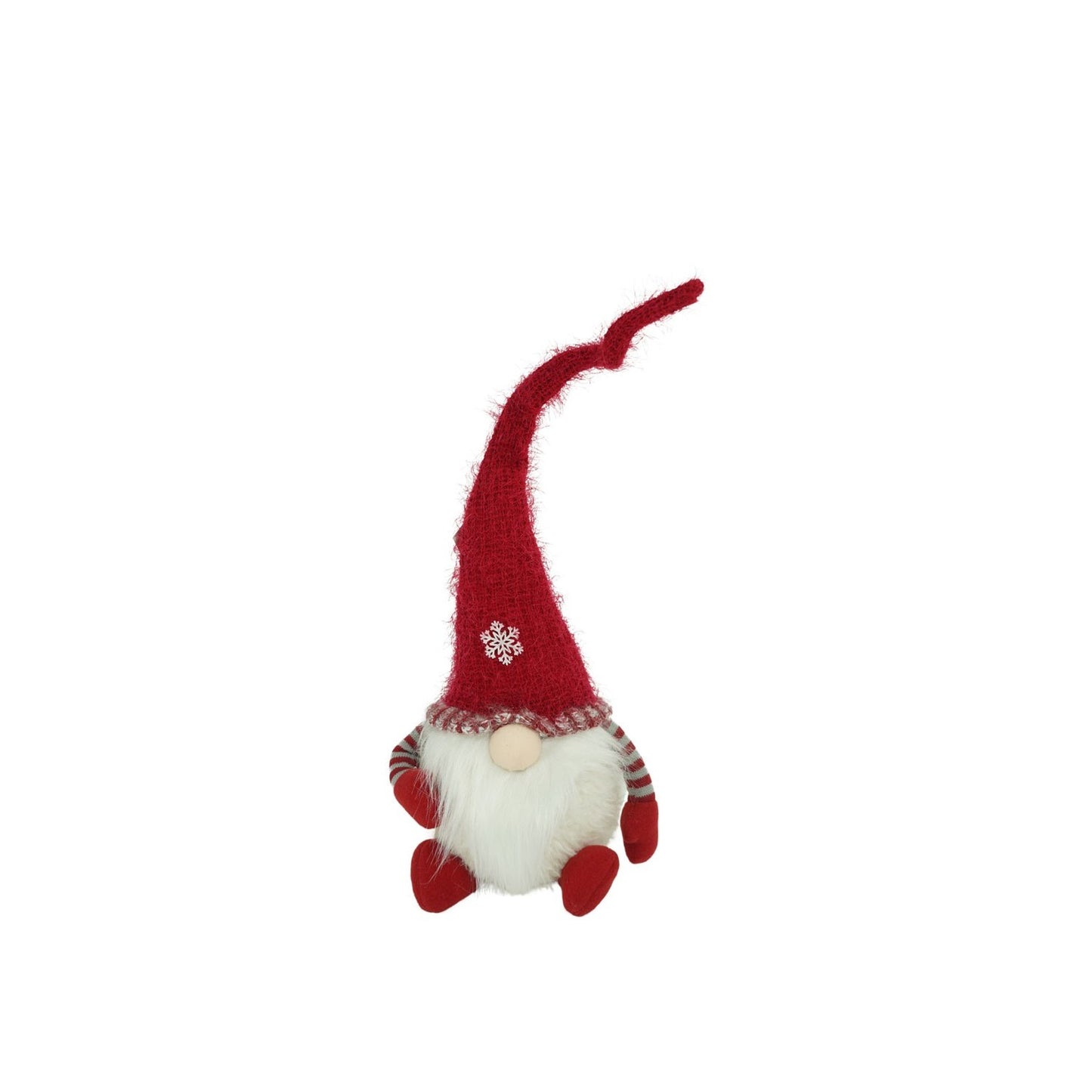 Ornament de Craciun spiridus, Klevo, gri/alb, textil, 58 cm
