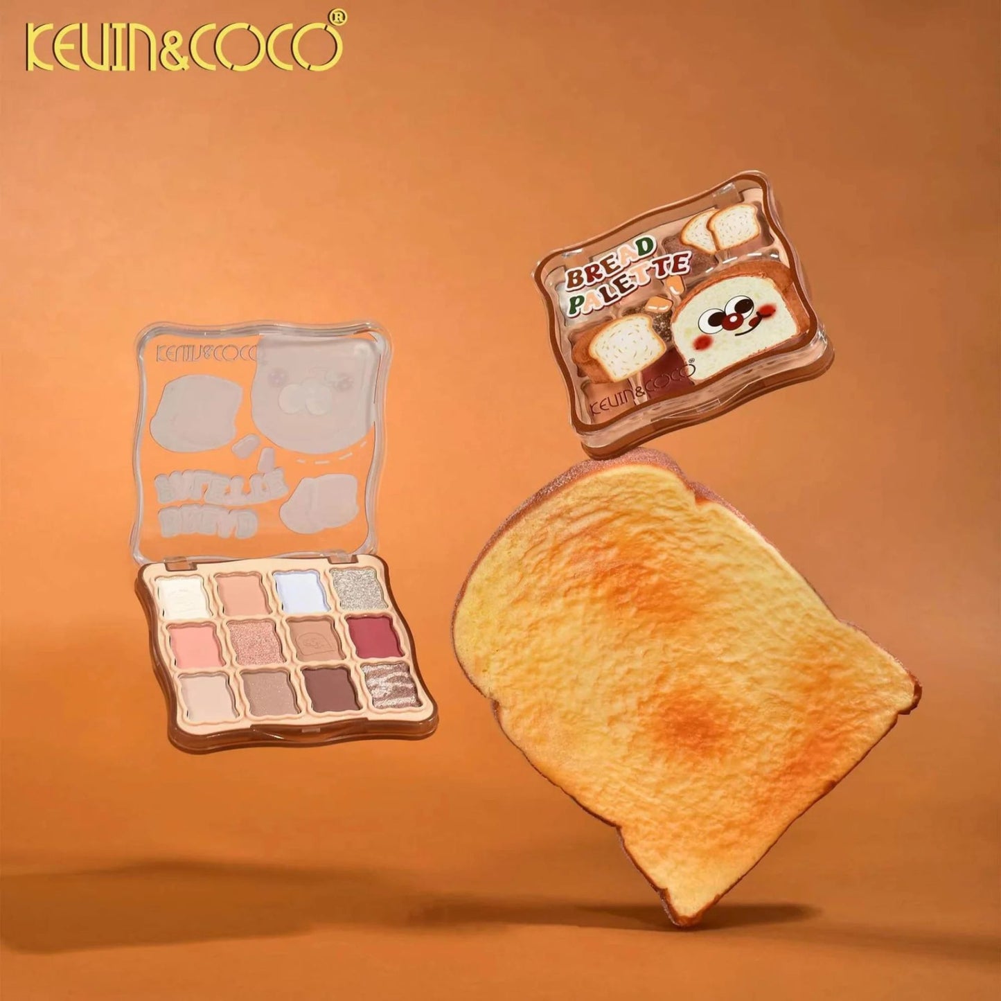 Paleta Farduri de Ochi, Kevin&Coco, Fard de Pleoape, 12 Nuante, Finisaj Mat, Shimmer, Textura Catifelata, Pigmentare Intensa, pentru Toate Tipurile de Ten, 82.7 g, 9.3 x 1.7 x 9.4 cm, Soft Nude