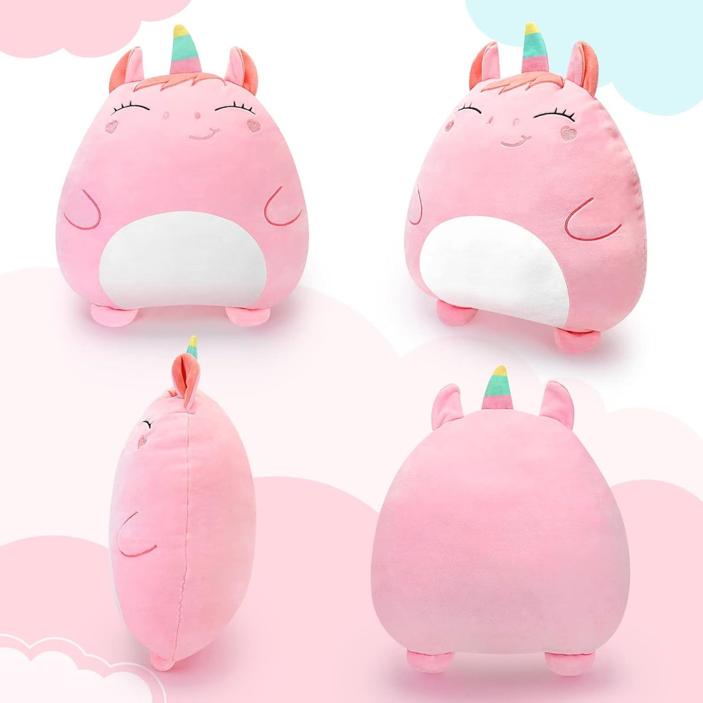 Patura 2in1 pentru Pat sau Canapea, Klevo, Model Jucarie Unicorn cu Spatiu de Depozitare Patura, Microfibra, 1x1.7 m, Roz