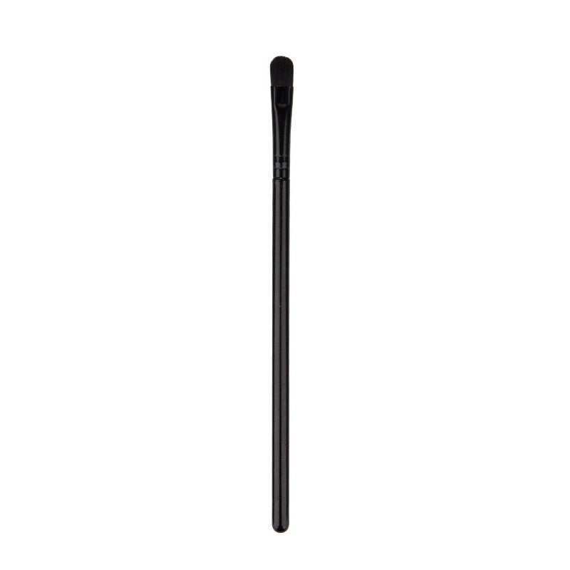 Pensula Plata de Machiaj, Klevo, din Par Sintetic, pentru Detalii, 16 cm, Negru