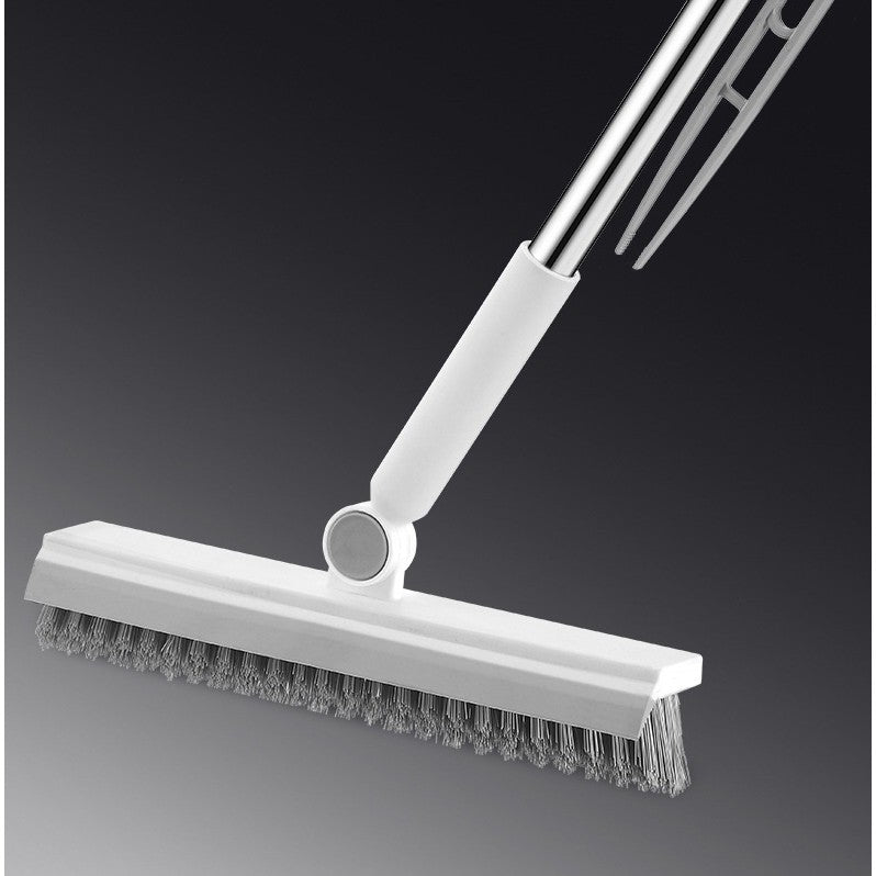 Perie de Curatare pentru Podele si Rosturi, Klevo, Lungime Maner 105 cm, Capat Pivotant 180 Grade, Peri din PP, Otel si Plastic, Cleste pentru Scame