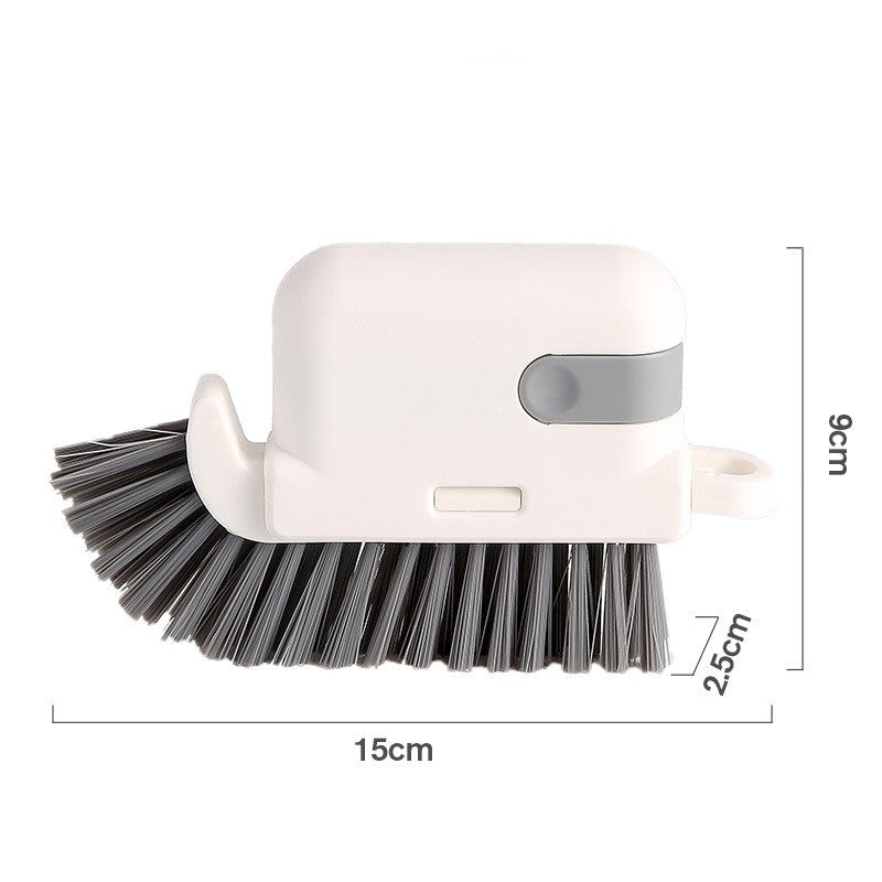 Perie Multifunctionala 3 in 1 de Curatare, Klevo, pentru Bucatarie, Vesela, Geamuri, Cap Detasabil, 9x15x2.5 cm, Gri