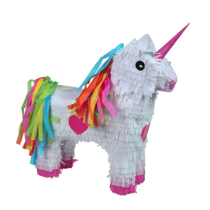 Pinata Unicorn pentru Petrecere, Klevo, Pinata din Hartie si Carton, Pinata pentru Copii, 50 x 35 x 10 cm, Alb