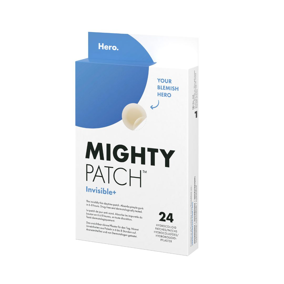 Plasturi hidrocoloidali anti acnee Hero Mighty Patch Invisible+ pentru tratarea coșurilor cu puncte albe, 24 bucăți