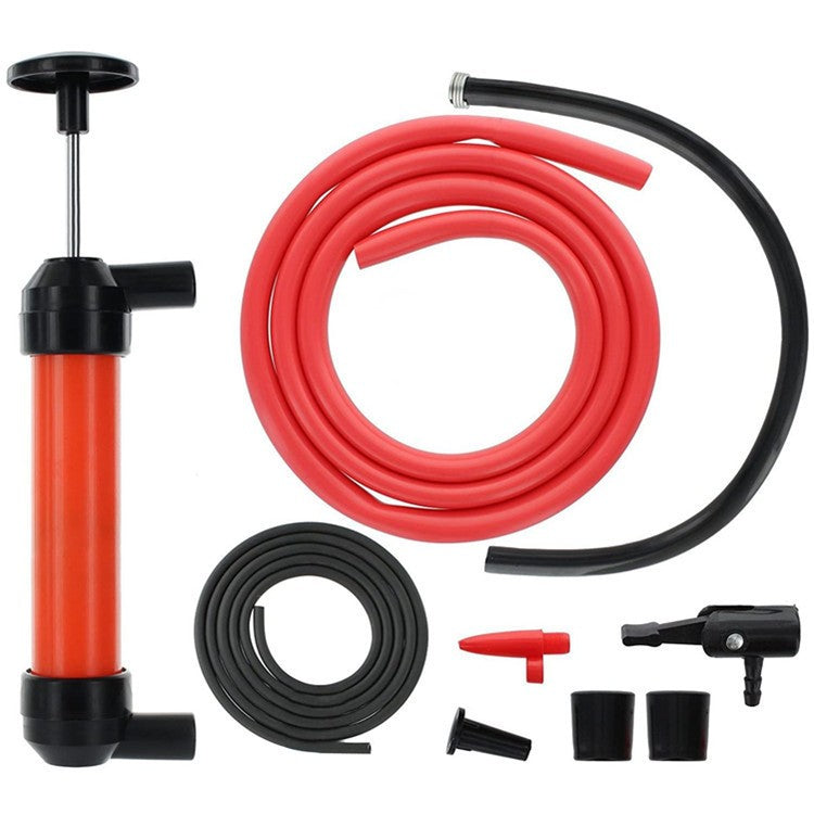 Pompa Manuala pentru Combustibil, Klevo, Pompa pentru Lichide, din Plastic Rezistent, Debit 5L per minut, 23 × 20 × 3 cm, 380 gr, Rosu