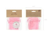 Pungi din organza, roz, 10 cm