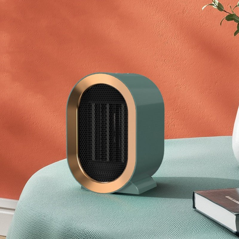 Radiator mini Incalzitor, Klevo, Element de Incalzire PTC, Putere 1200 W, Radiator cu termostat reglabil, 19.5 x 12.5 x 12.5 cm, 800 g, Verde