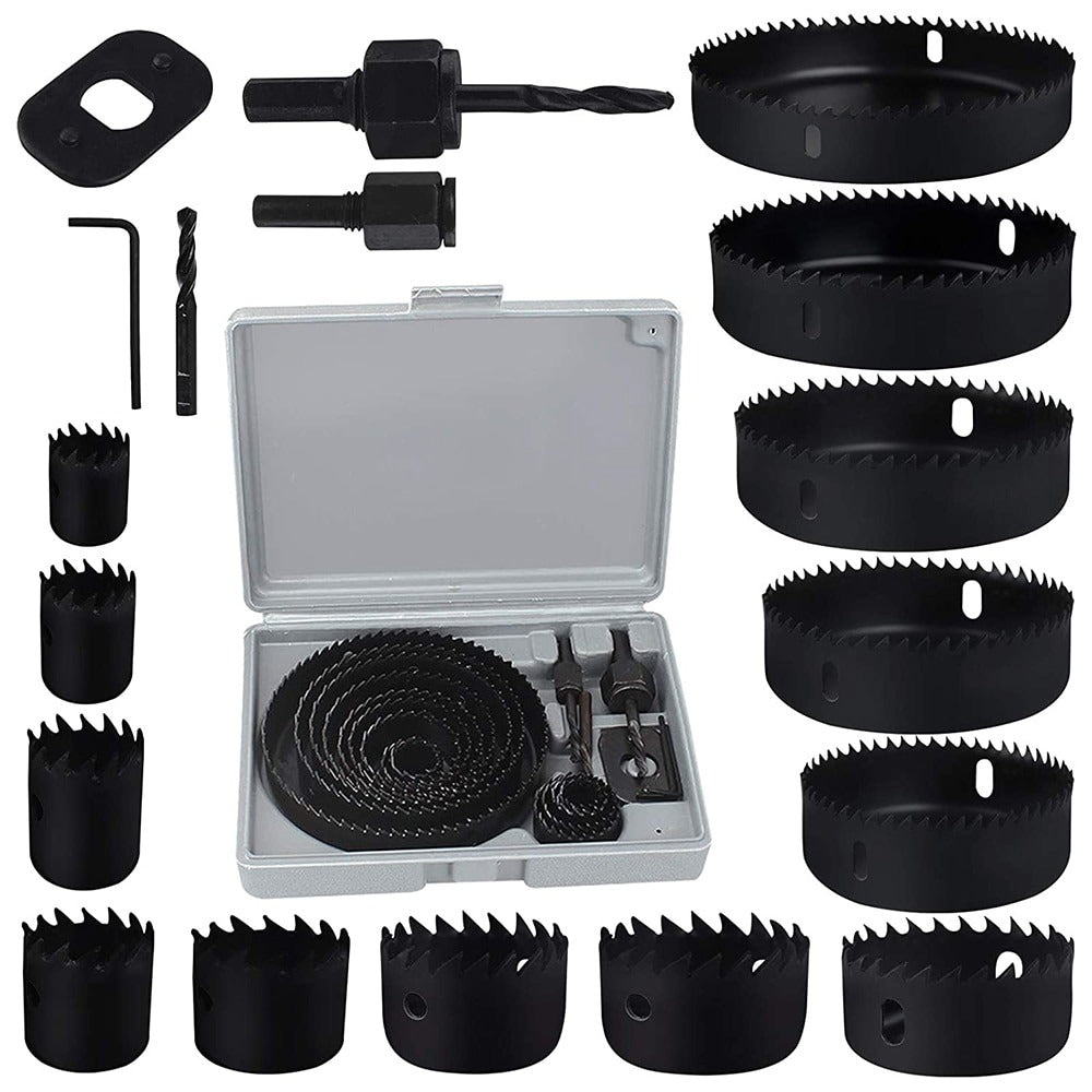 Set freze pentru gaurit lemn si rigips, 16 piese