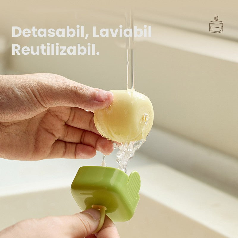 Rola pentru scame, Klevo, Indreptator de Scame Laviabila, forma de Cub din plastic, Portabil si Dragut 6 x 4.3 x 4.3 cm, Verde Matcha