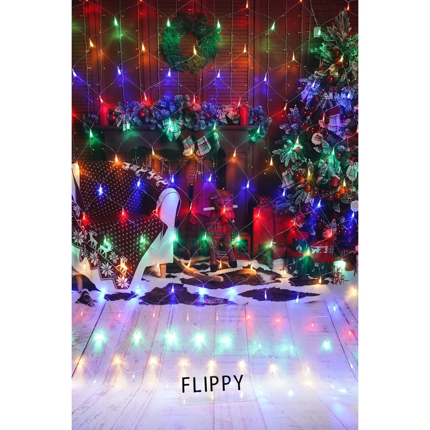Sectiune Instalatie de Craciun Klevo, Tip Plasa, 160 LED-uri, 2 m x 2 m, 8 jocuri de lumini, Interconectabila, Fir transparent, Multicolor