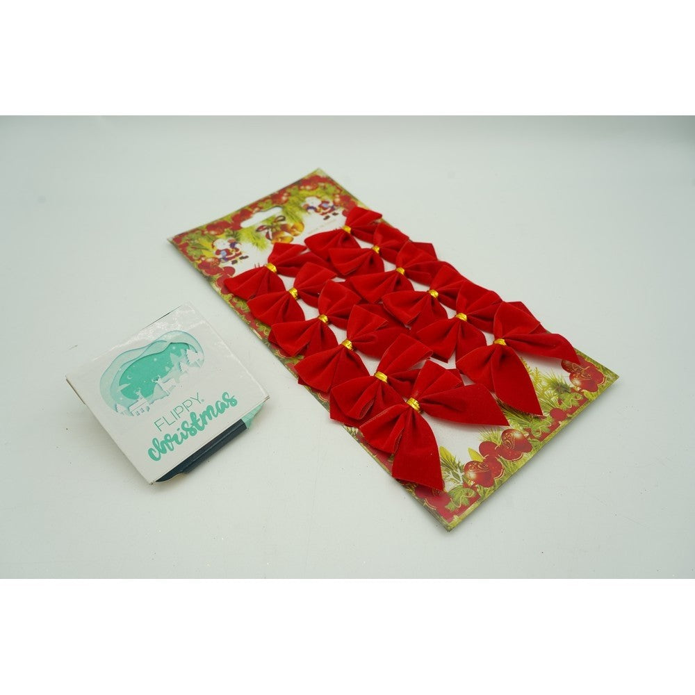 Set 12 fundite pentru brad, Rosii, clasice , 5 x 5 cm, din poliester, Klevo
