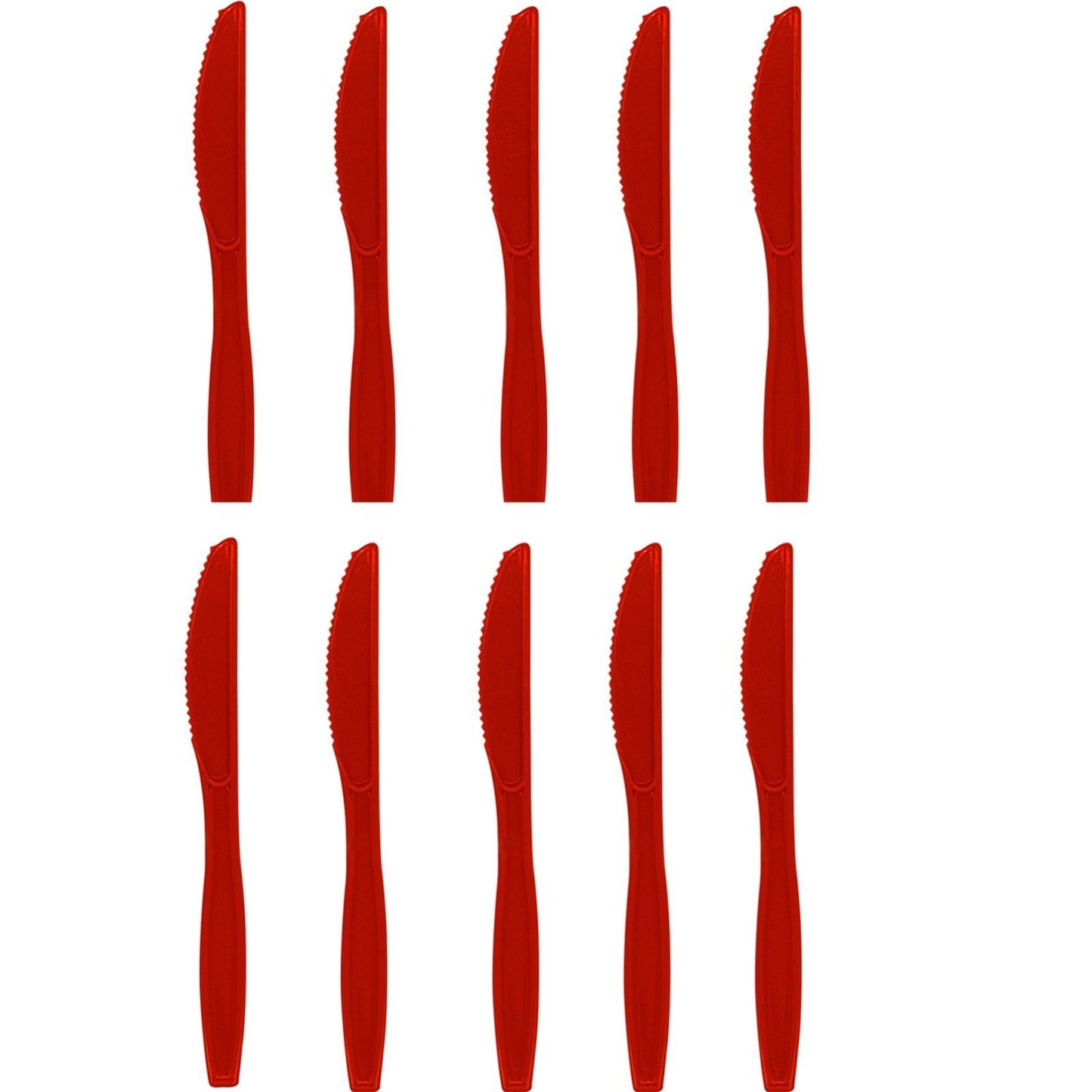Set 16 Cutite de Unica Folosinta, Klevo, din Plastic, 15 cm, Rosu