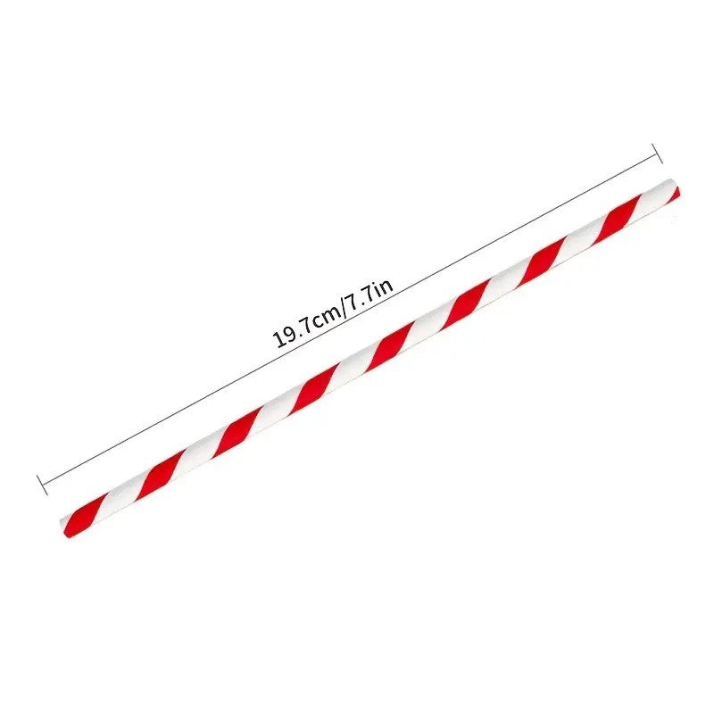 Set 16 Paie, Klevo, pentru Masa de Craciun, din Hartie, 19.7 cm,Alb-Rosu