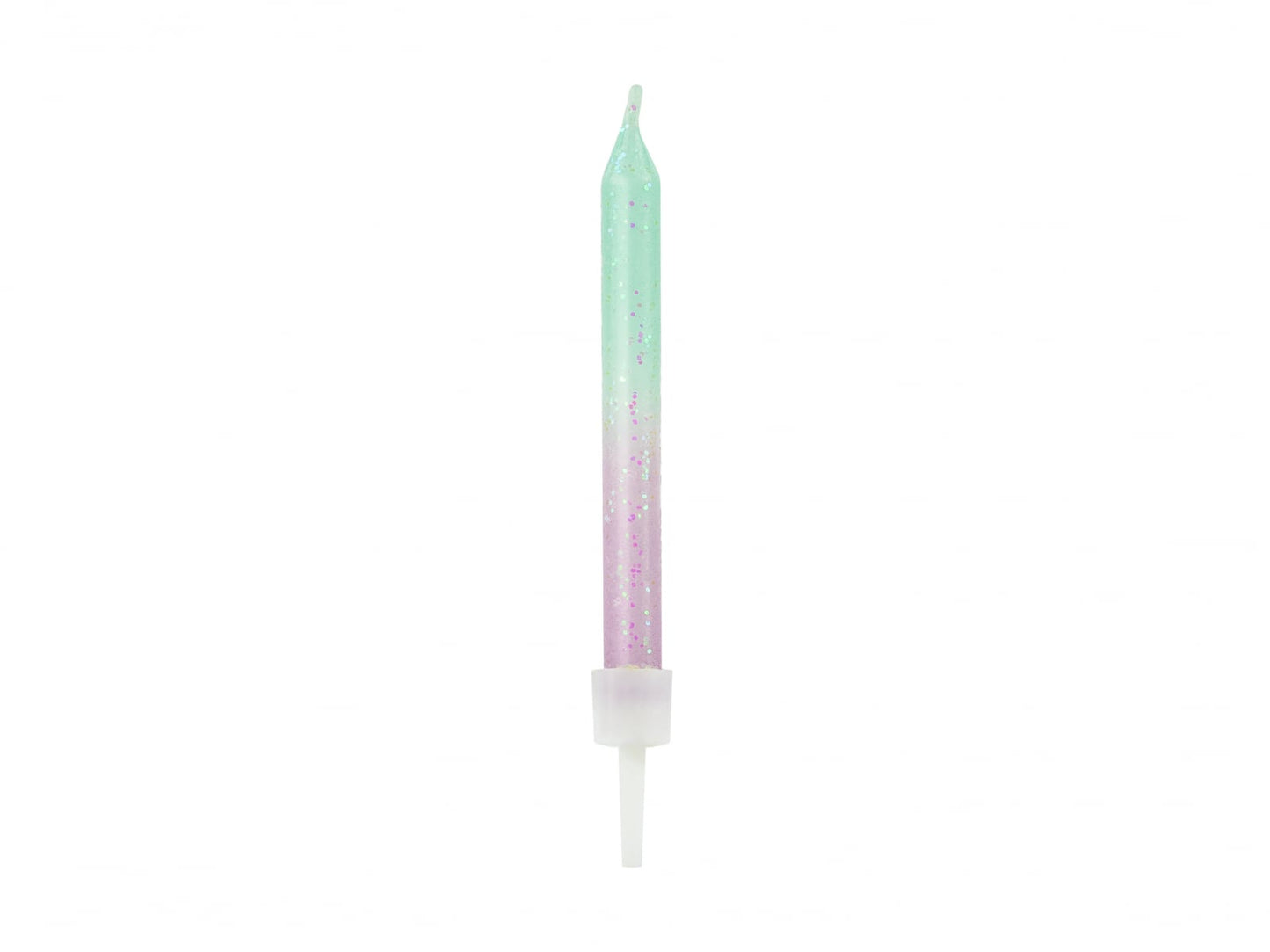 Set 20 Lumânări tort ombre albastru-mov, 6cm