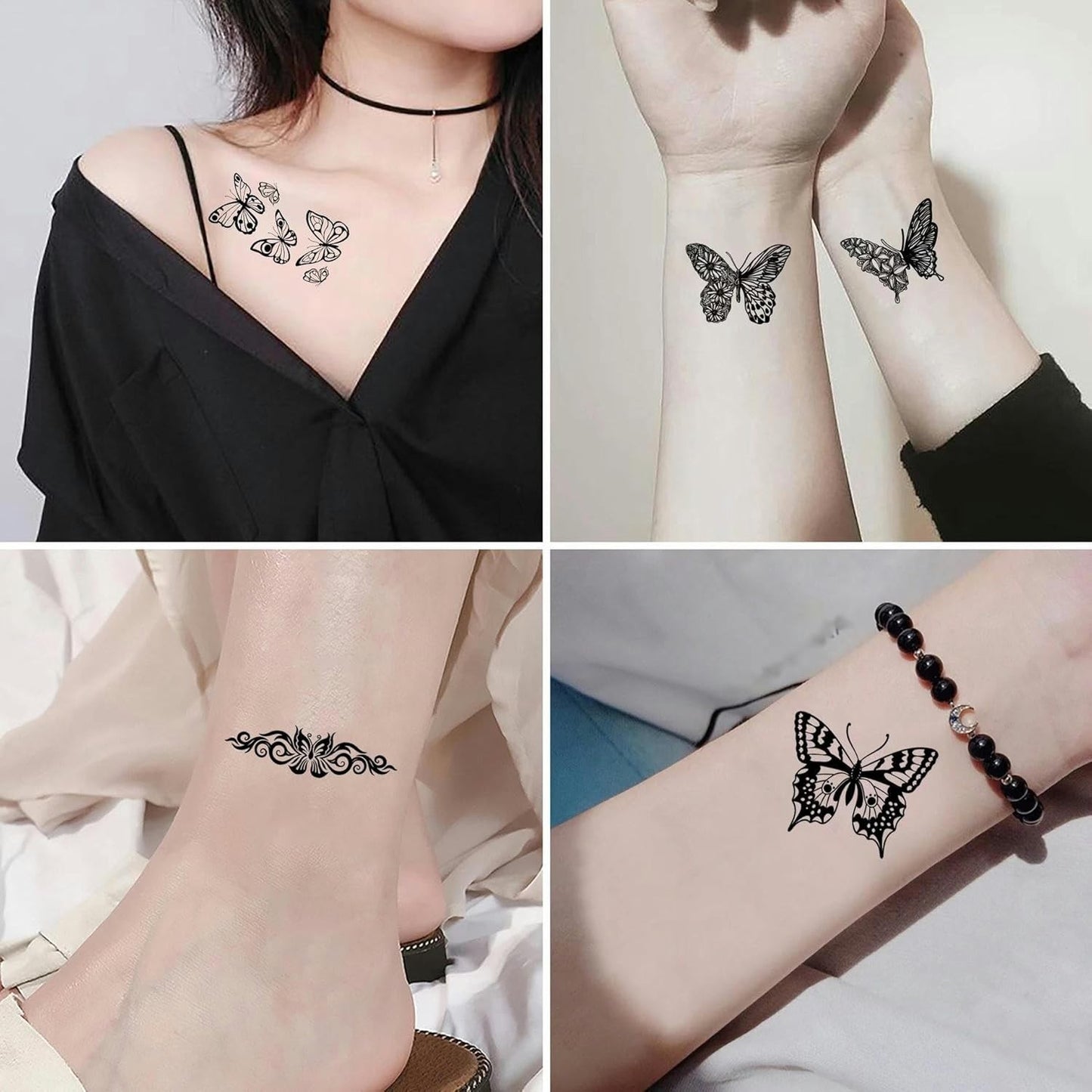 Set 30 Tatuaje Temporare, Klevo, pe Baza de Apa, Model 3, Negru
