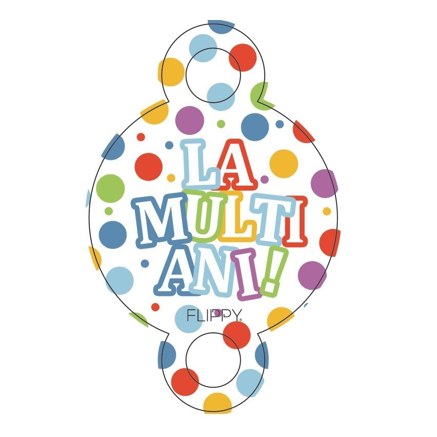 Set 6 Suflatori, Klevo, Colectia LA MULTI ANI, 19 x 11 cm, din Carton/Plastic/Hartie, Multicolor