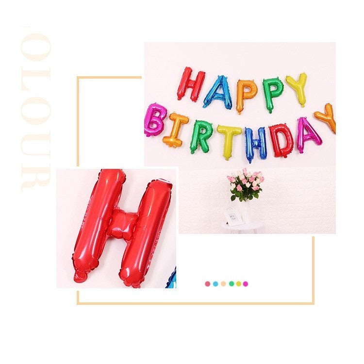 Set baloane folie Klevo, Happy Birthday, 40 cm, multicolor