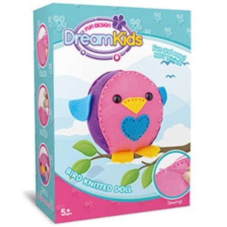 Set Creatie Perna pentru Copii Model Pasare, Dream Kids