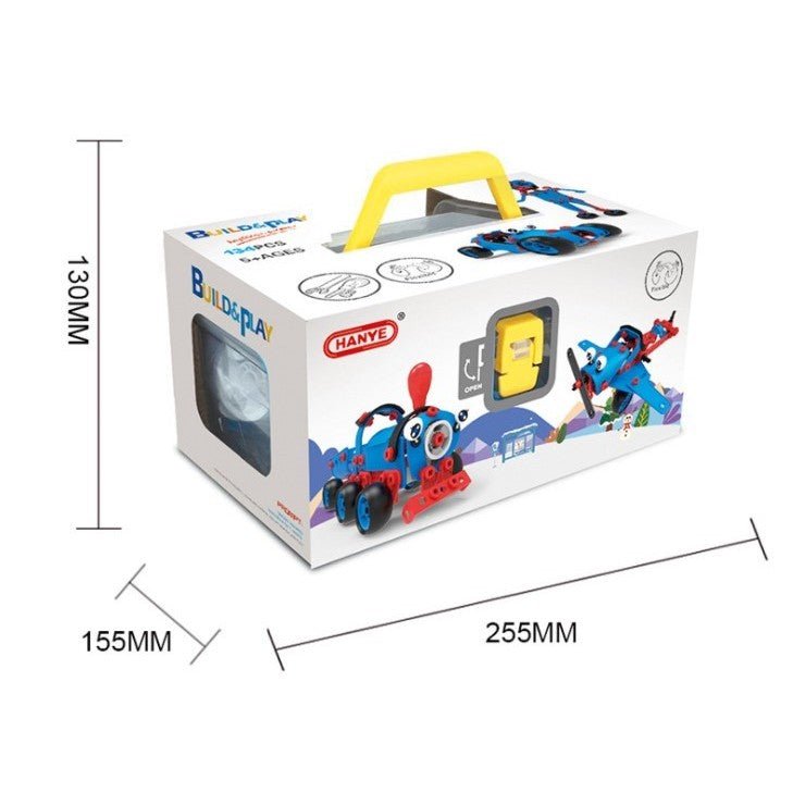 Set pentru construit masini, Klevo, Educativ si creativ, 134 piese