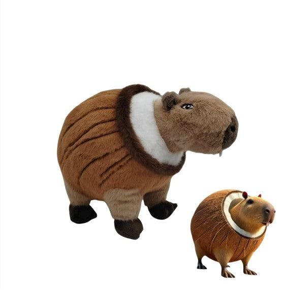 Jucarie Moale de Plus Italian Brainrot, Klevo, cu Agatatoare, Model Capybara, Jucarie Moale pentru Copii, 25 x 17 cm, Maro