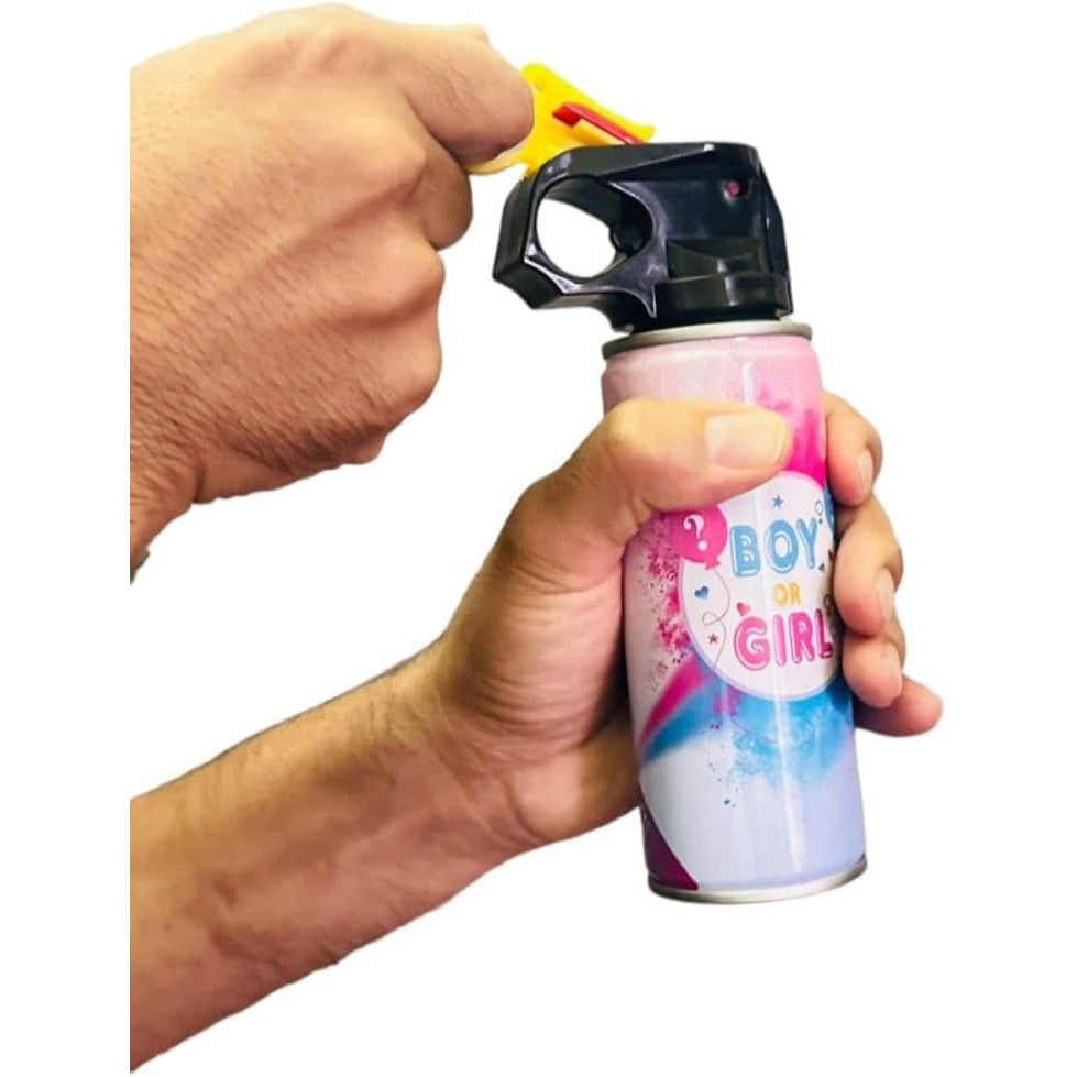 Spray Gender Reveal, Klevo, 260 ml, din Amidon de Porumb, Dezvaluire Gen Bebelusi, Roz