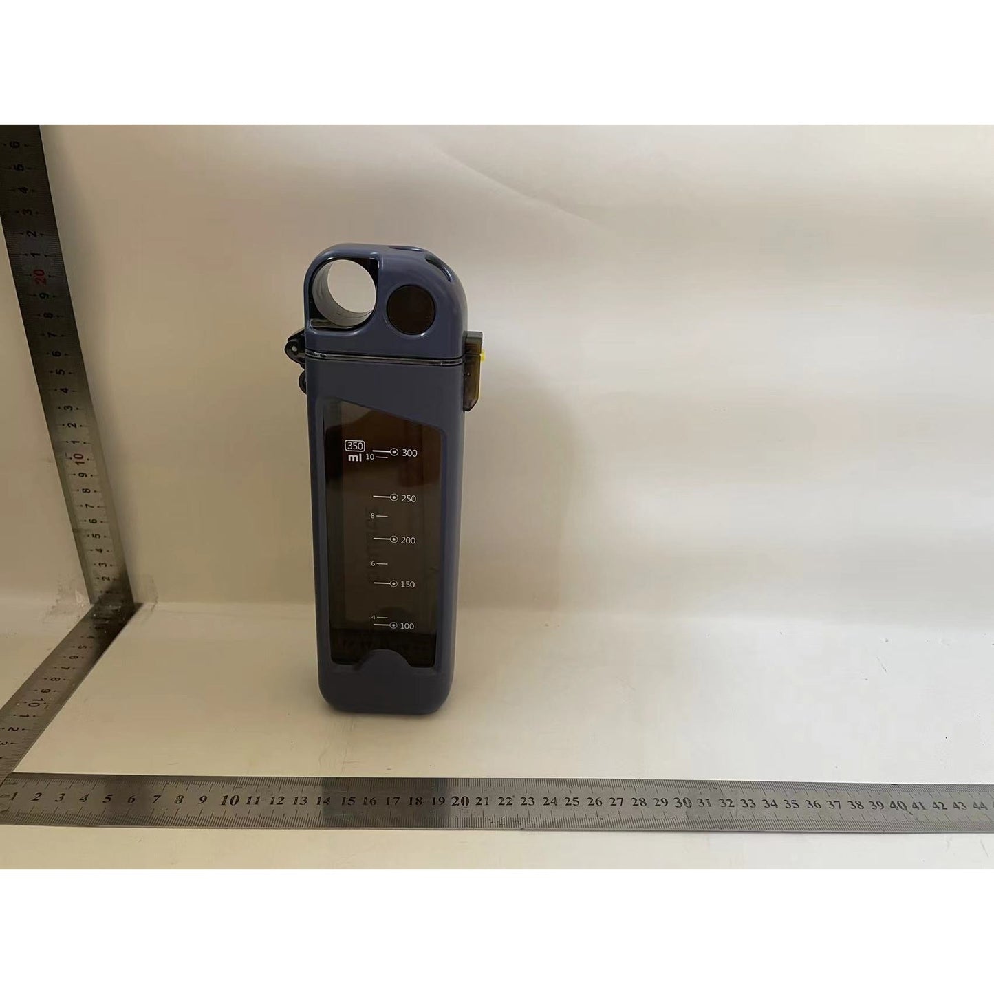 Sticla de Apa pentru Sport, Klevo, 350 ml, cu Pai si Capac, 23x7x4.4 cm, Buton de Blocare, din PC, Albastru
