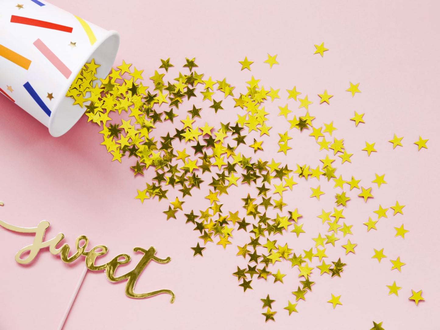 Stele de confetti, auriu, 10mm, 30g