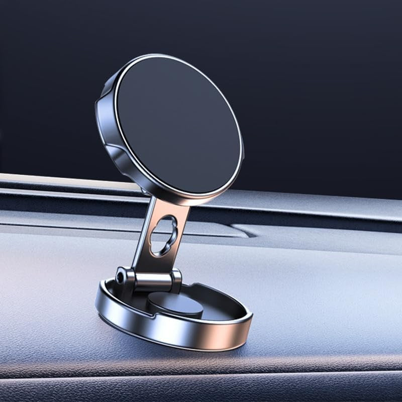 Suport de Telefon, Klevo, cu Adeziv, din ABS si Magnet, Pliabil, Diametru 4.4 cm, Universal, Argintiu