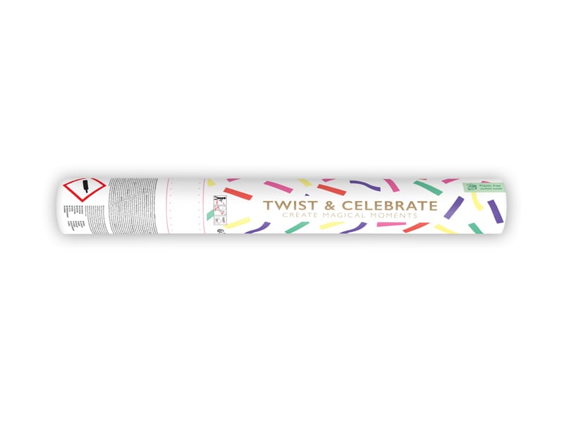 Tun confetti cu dreptunghiuri multicolore