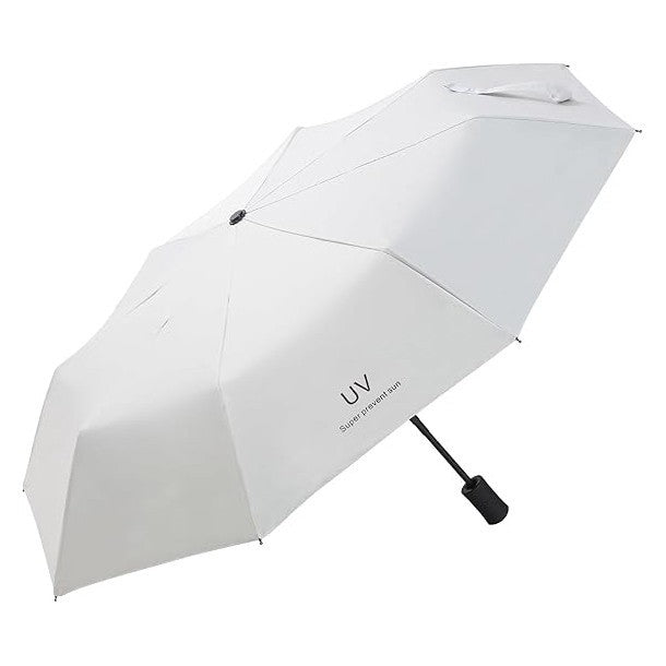 Umbrela de Ploaie Unisex, Klevo, cu Protectie UV Soare, Rezistenta la Vant si Ploaie, Pliabila, din Vinil si Otel, 96 x 67 cm, Bej deschis