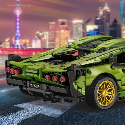 Joc de Construit, Klevo, Model Lamborghini, 1280 Piese, +6 Ani, Verde