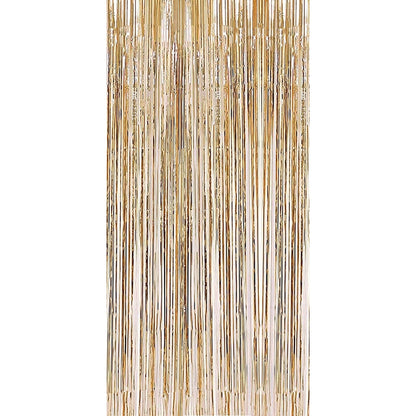 Perdea Franjurata, Klevo, Model Decor Petrecere, pentru Fundal de Poze, Amenajare Colorata a Petrecerii, Dimensiune 100x200 cm, Gold Sampanie