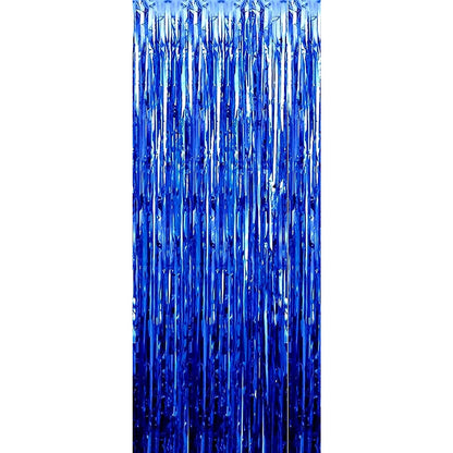 Perdea Franjurata, Klevo, Model Decor Petrecere, pentru Fundal de Poze, Amenajare Colorata a Petrecerii, Dimensiune 100x200 cm, Albastru Inchis