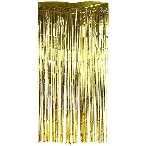 Perdea Franjurata, Klevo, Model Decor Petrecere, pentru Fundal de Poze, Amenajare Colorata a Petrecerii, Dimensiune 100x200 cm, Gold