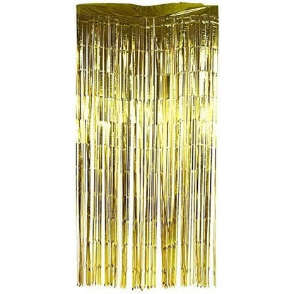 Perdea Franjurata, Klevo, Model Decor Petrecere, pentru Fundal de Poze, Amenajare Colorata a Petrecerii, Dimensiune 100x200 cm, Gold