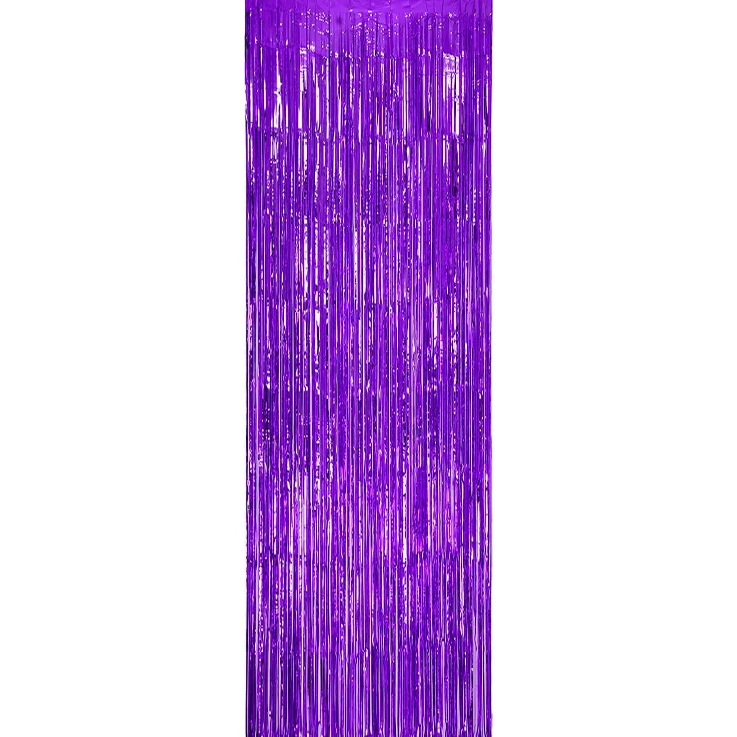 Perdea Franjurata, Klevo, Model Decor Petrecere, pentru Fundal de Poze, Amenajare Colorata a Petrecerii, Dimensiune 100x200 cm, Mov Deschis