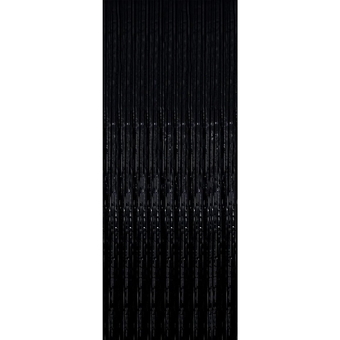 Perdea Franjurata, Klevo, Model Decor Petrecere, pentru Fundal de Poze, Amenajare Colorata a Petrecerii, Dimensiune 100x200 cm, Negru