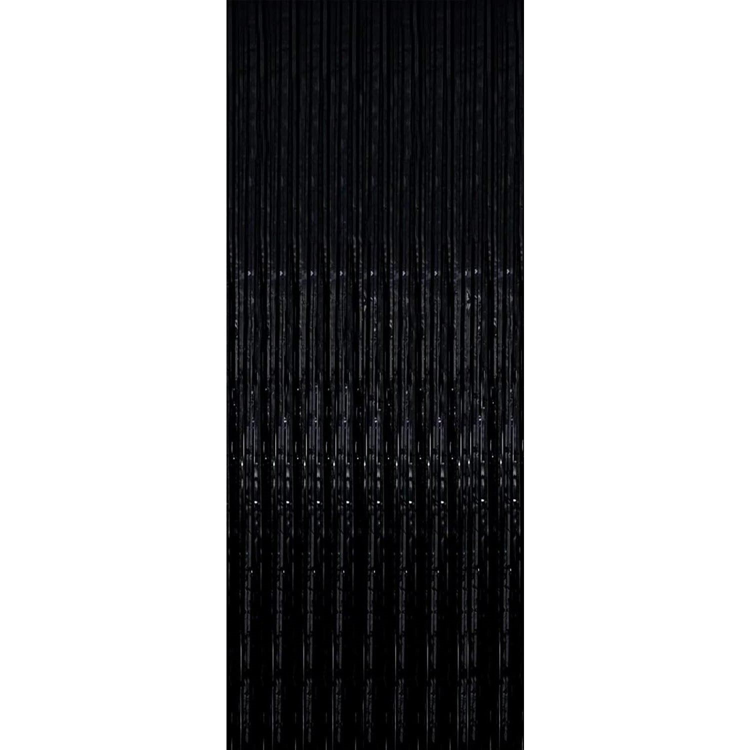 Perdea Franjurata, Klevo, Model Decor Petrecere, pentru Fundal de Poze, Amenajare Colorata a Petrecerii, Dimensiune 100x200 cm, Negru