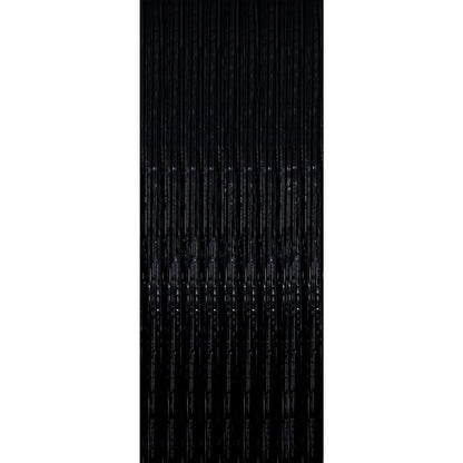 Perdea Franjurata, Klevo, Model Decor Petrecere, pentru Fundal de Poze, Amenajare Colorata a Petrecerii, Dimensiune 100x200 cm, Negru