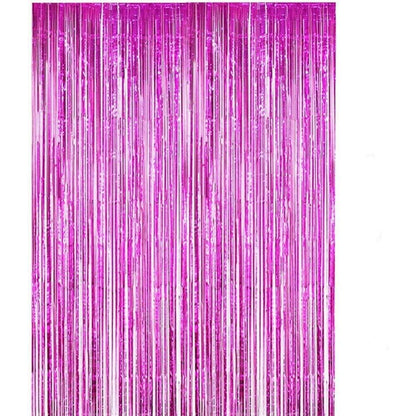 Perdea Franjurata, Klevo, Model Decor Petrecere, pentru Fundal de Poze, Amenajare Colorata a Petrecerii, Dimensiune 100x200 cm, Roz Inchis